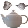 Jug Infuser Steel Strainer For Tea And Herbs White 1L Ceramic