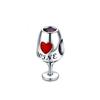 Fashion Charm  Red Love Wine Glass Crown Beads Suitable for  Ladies Bracelet Jewelry