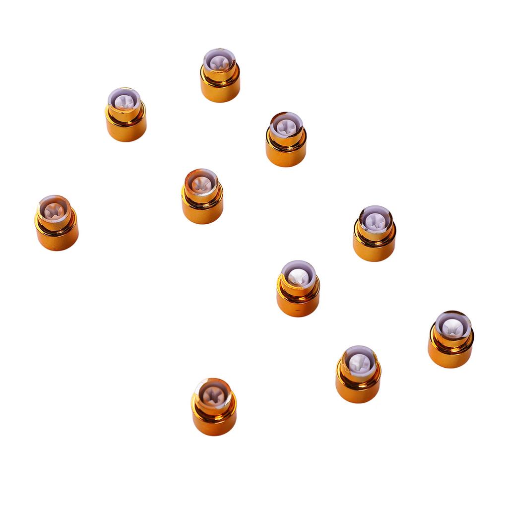 10PCS Electric Guitar Pickup Switch Tip Gold Round Retro Plastic Toggle Switch Knob Tip for 3 Way 5 Way