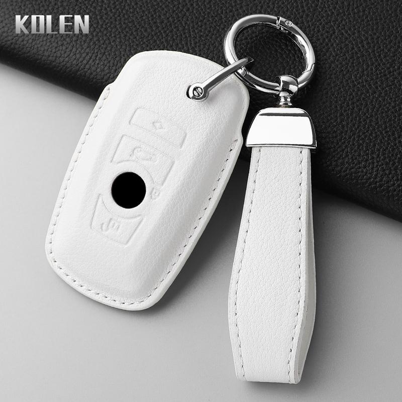 Genuine Leather Car Remote Key Case Cover Shell For Bmw F10 F20 F30 F15 F16 F07 F01 F02 F25 F31 1 3 5 7 Series X1 X3 X4 X5 X6