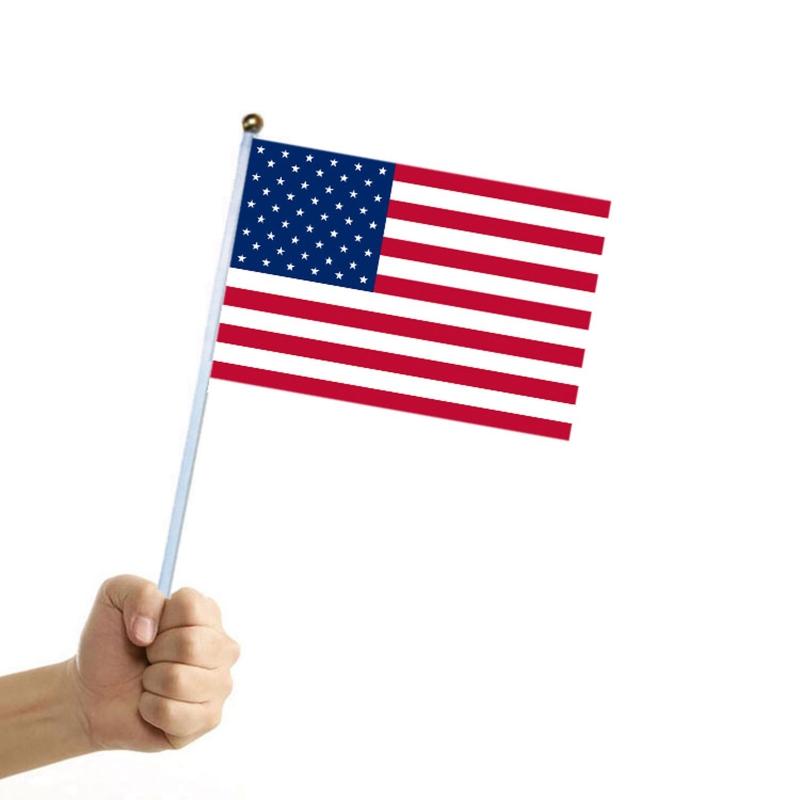 50Pieces Hand Flag for Soccer & Football Fans Cheering Swing Flag Party Events Celebration National Flag Signal for Bann