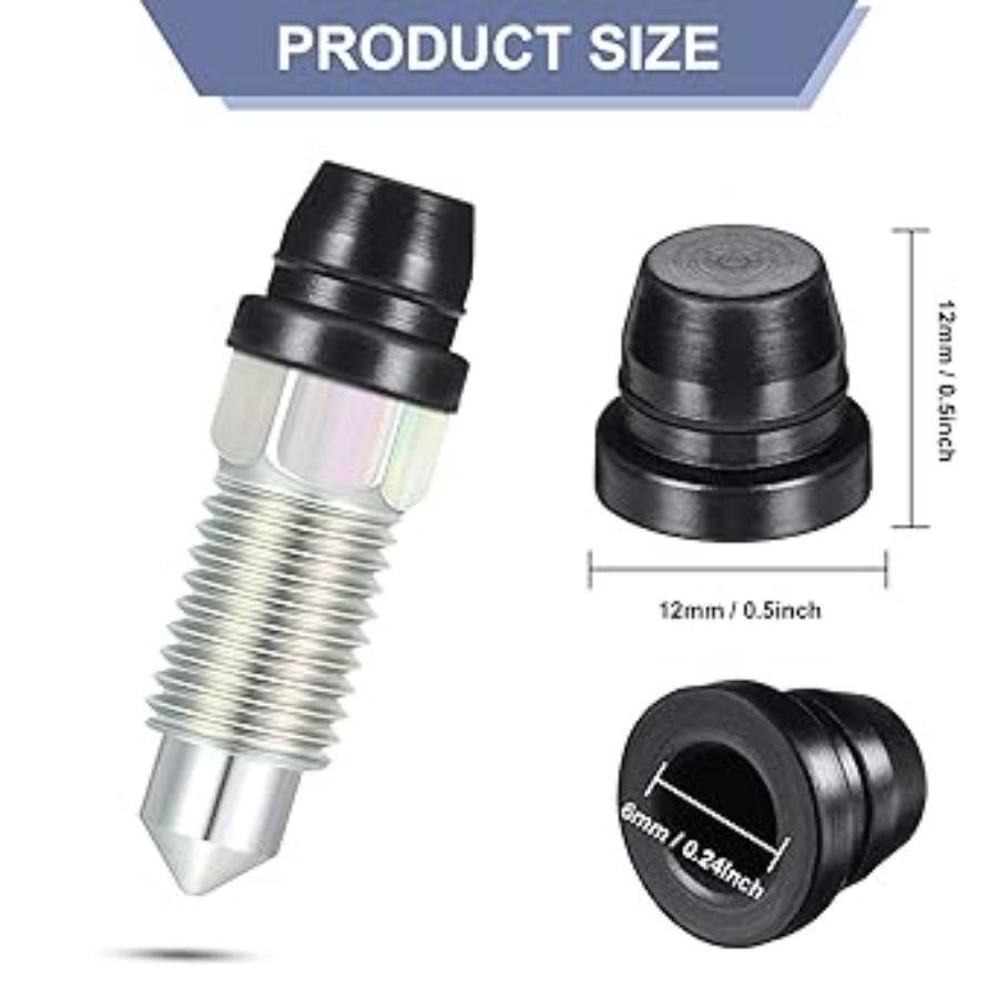 18 Pieces Brake Bleeder Caps Rubber Caliper Nipple Caps Dust Caps Brake Bleed