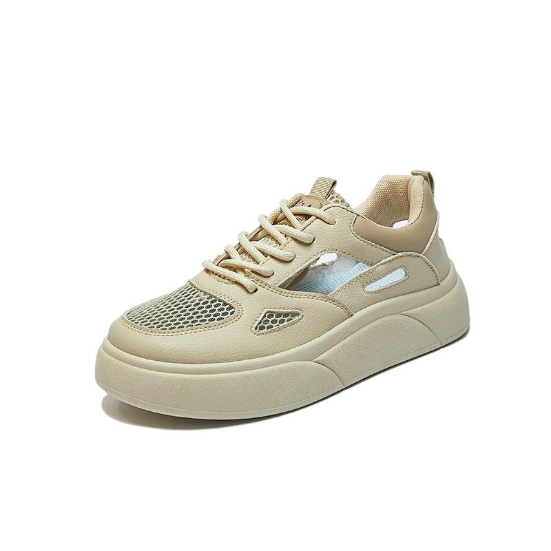 Nové letní bílé boty pro studentky zvyšující výšku prodyšné sportovní boty trendy ležérní boty