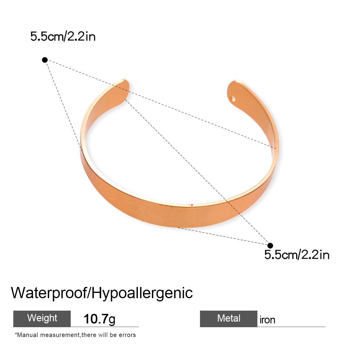 

Минималистичный глянцевый открытый браслет-манжета: Европейско-американский стиль, универсальный и уникальный дизайн
