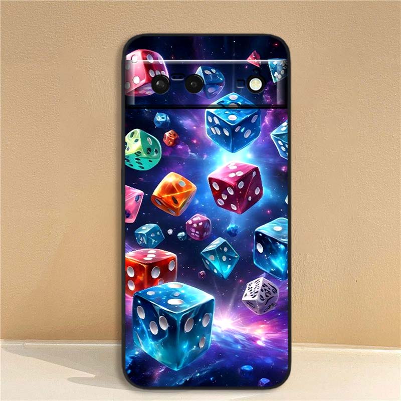 Creative poker card patterns For Google Pixel 10 9a 9 8A 8 7 7A 6 6A Pro XL 2024 5G Black Soft TPU Silicone Phone Case