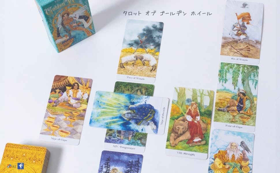 Tarot of the Golden Wheel Tarot Card Set with Japanese Authentic I.I.J 78-Card Instructions,