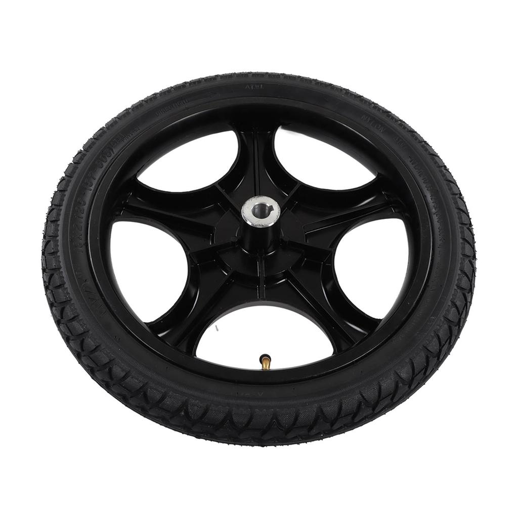 Electric Wheelchair Wheel Straight Hole with Keyway Alloy Steel Hub Inflatable Caster Wheel 16in Outer Diameter