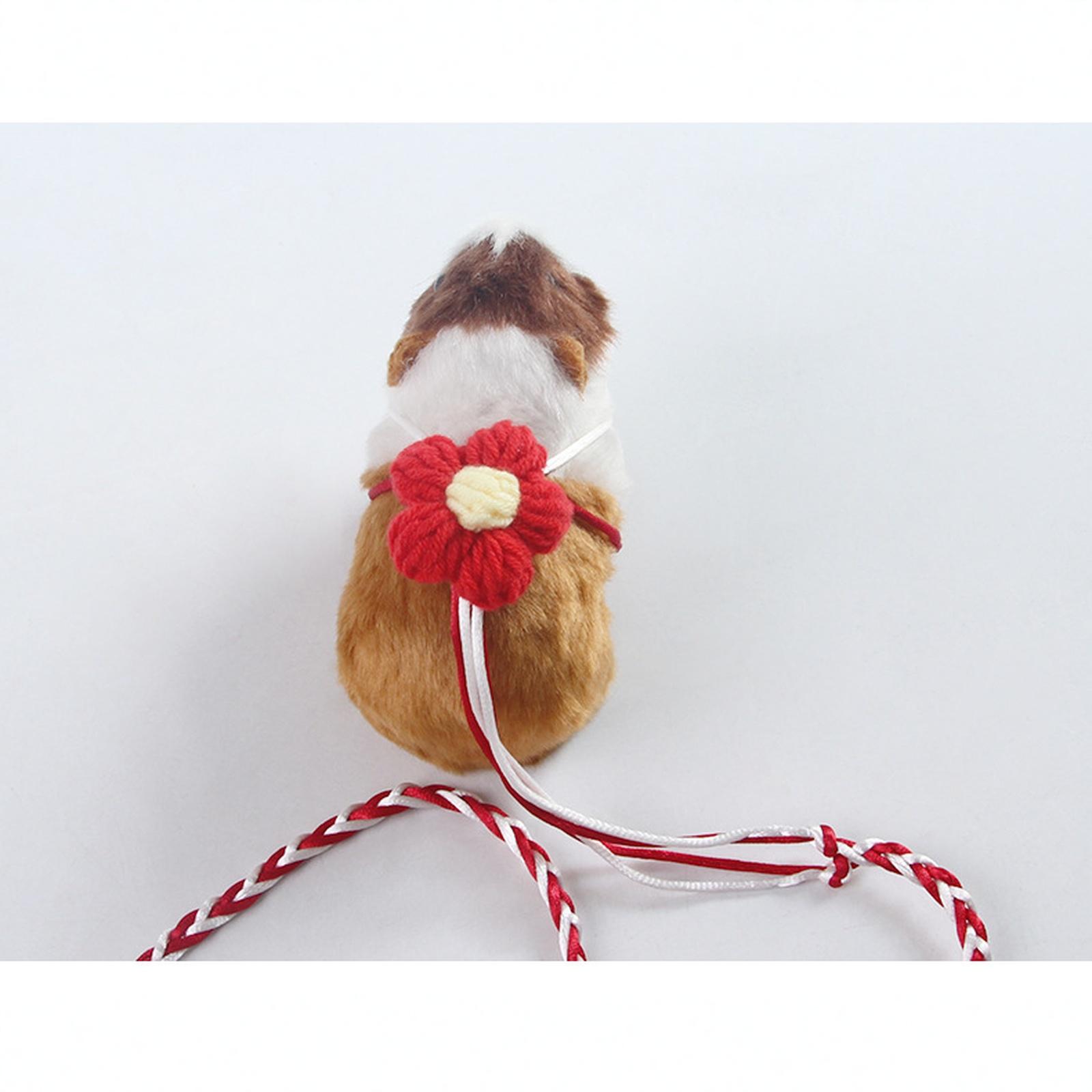 

Нейлоновый поводок с цветочным глазом для хомяка, для прогулок на улице, тренировок, интерактивная веревка one size красный