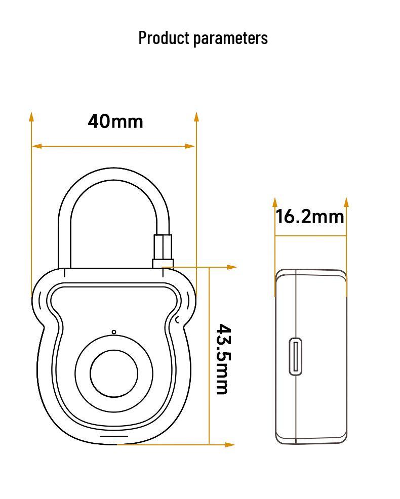 Smart Fingerprint Padlock for Secure Storage & Travel