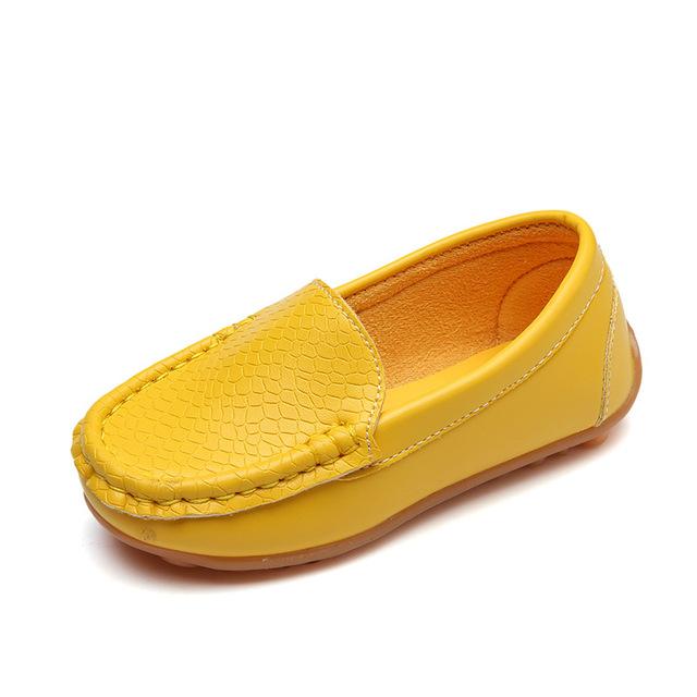 Hotestnewestchildren'S Shoes Pu Beef Tendon Soft Bottom Nonslip Comfortable Boys Girls Slipon Shoes Light Leather Shoes Wholesale