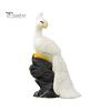 DIY Little House Peacock Ornament Decorative Realistic Hand-crafted Photo Props Display Mold Resin Garden Micro Landscape Home Decor Miniature Statue