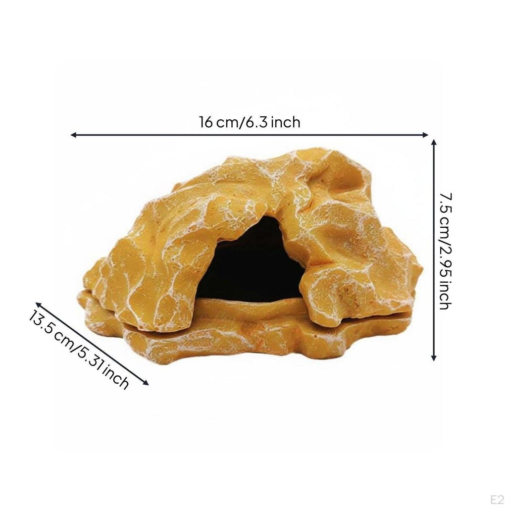 Reptile Rock Cave MultiUse Hide Easy to Cleansable Artificial for Terrarium,