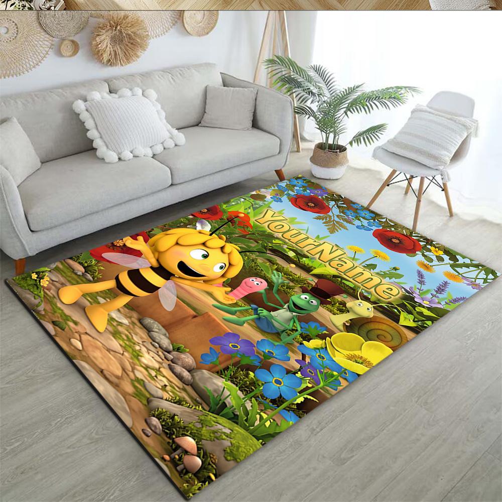 Biene Maja Customized Name Carpet Design for Living Rooms Study room Bedrooms Foyer Anti-slip Rug Office home decor