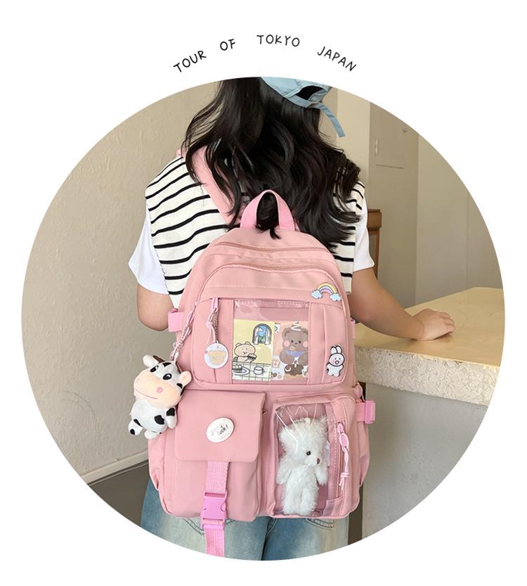 Stylish Large-Capacity Backpack for Junior High & High School Students