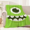 FUNNY Cartoon Face Home Flannel Warm Soft Plush Blanket For U-University Sofa Living Room Office M-Monsters Bedroom Travel Gift
