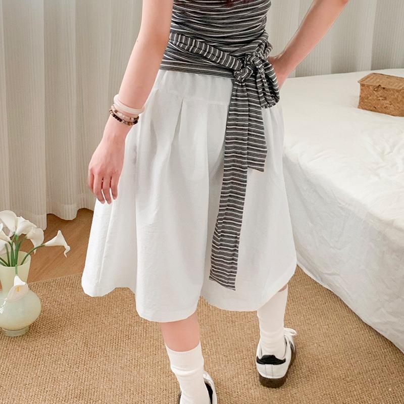 College Casual Shorts Women's Summer Thin High Waist Loose and Thin Wide-leg Pants Small Five-point Pants Sports Pants