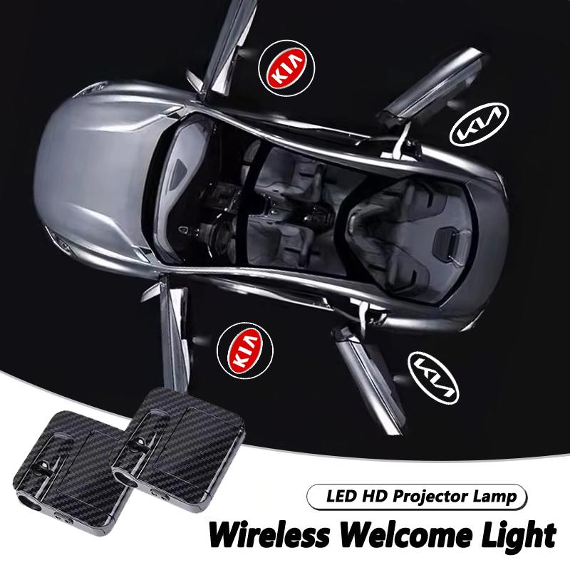 IYWD1 2Pcs Car Door Projector Lamps Welcome Lights Accessories For Kia KN GT-Line Sportage Ceed Rio Picanto Sorento Soul Cerato Venga