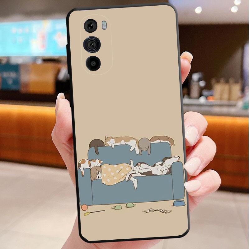 Phone Case For Motorola Edge 50 40 Pro 60 50 40 30 Ultra Neo Fusion Moto G Play G Stylus G Power G Fun Cat