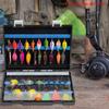 Double Sided Fishing Tackle Box Large Capacity Bait Storage Box Fishing Bait Tackle Storage Case for Blades Spinner