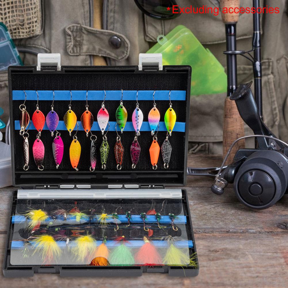Double Sided Fishing Tackle Box Large Capacity Bait Storage Box Fishing Bait Tackle Storage Case for Blades Spinner