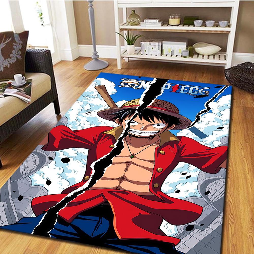 One Piece Monkey D. Luffy Carpet for Living Room Bedroom, Home Decor Movie Mat Cool Play Floor Mat -HE109