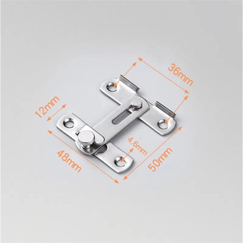 Zasuwka do drzwi ze stali nierdzewnej Zamek zabezpieczający przed kradzieżą Zasuwa do drzwi przesuwnych Zamek do drzwi stodoły Kąt prosty 90 stopni Mini mechanizm blokujący Trwały zamek zabezpieczający