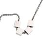 Titanium Steel Minimalist Men's Necklace with Cube Pendant - Trendy Clavicle Chain Accessory