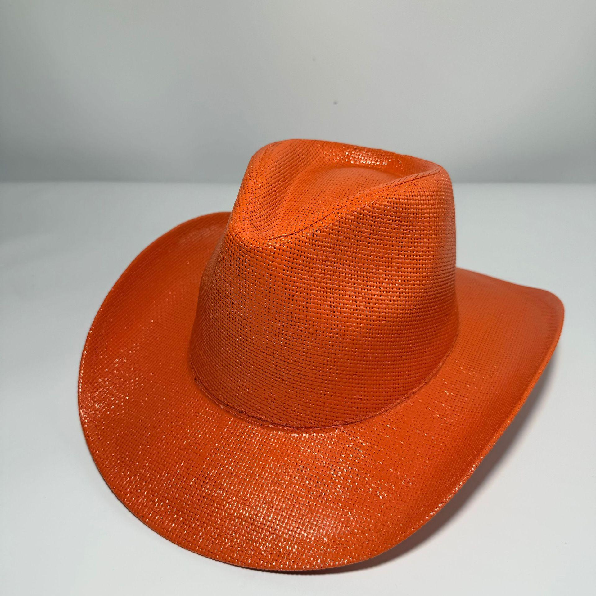 

JYL TS DIY American Cowboy Hat Unisex Printed Wide Brim Hard Top Hat Straw 1222Mao11210 імперська синього кольору
