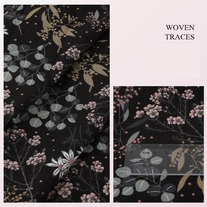 Тканина з квітковим принтом Високоякісна бавовняна тканина Дихаюча М'яка для пошиття одягу Сукні Постільної білизни Штор