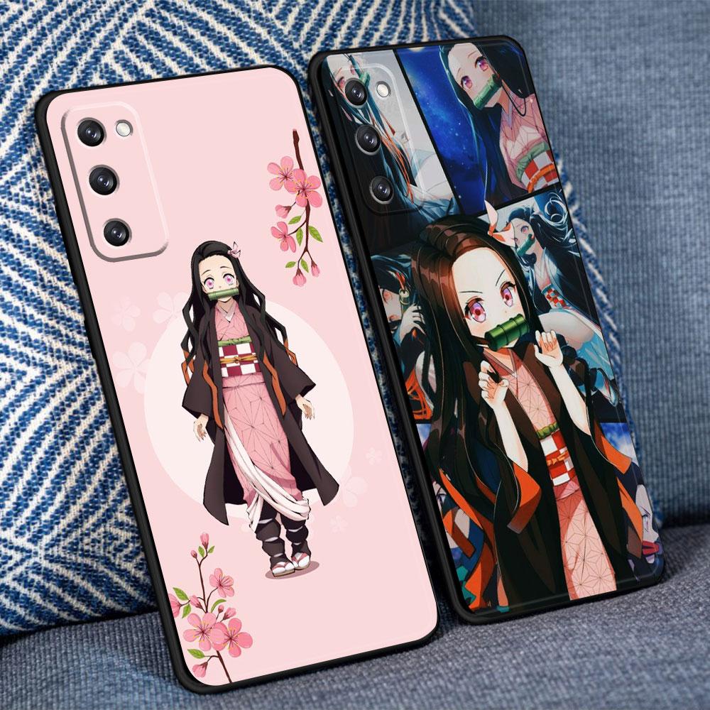 Fall Dämon Slayer Nezuko Anime Für Samsung S9 S10 S8 S22 Ultra 5G S20 FE 2022 S10e S7 S21 Plus Mobiltelefon