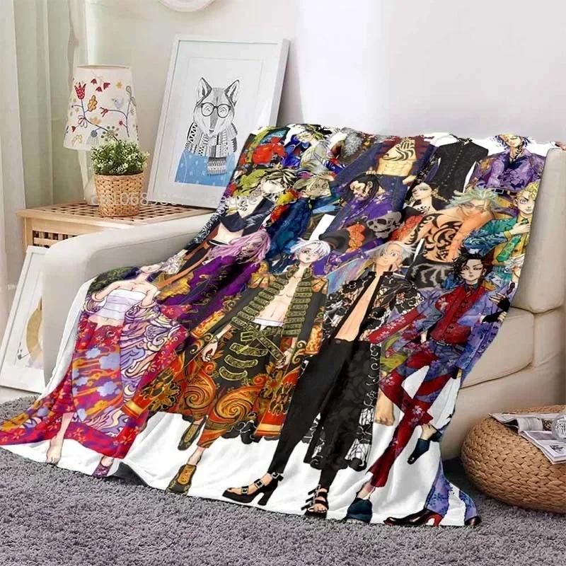 3D Anime Tokyo Revengers Printed Blanket Portable Breathable Warm Bedding Travel Blanket