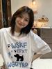 2025 American Heavyweight Pure Cotton Women's White Loose Short Sleeve T-shirt