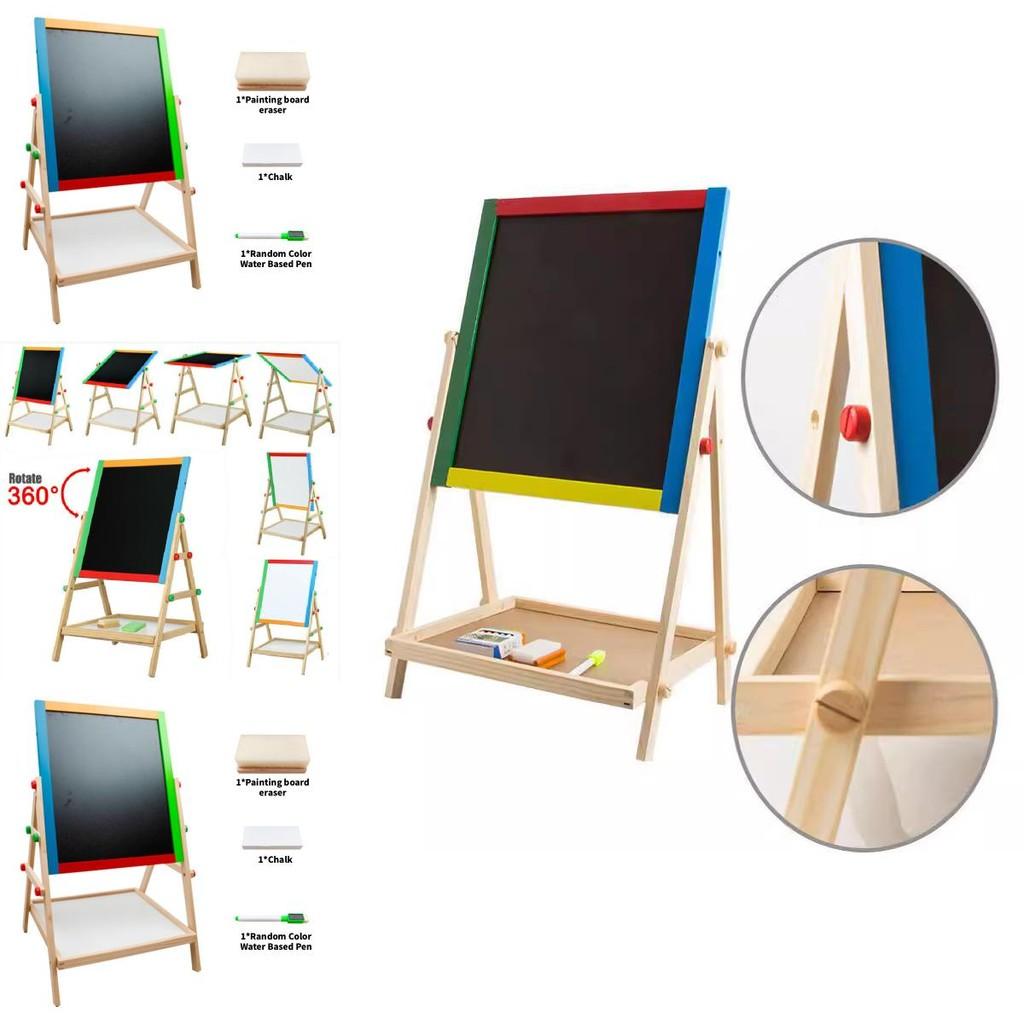 Wooden Double Sided Children Art Board With Adjustable Height For Creativity And Learning