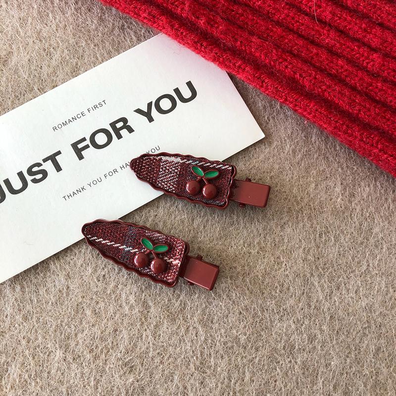 1/2Pcs Sweet Cherry Hair Clips Cute Versatile Cherry Baby Hairpin Exquisite Bangs Hair Clip  Hair Accessories Gifts