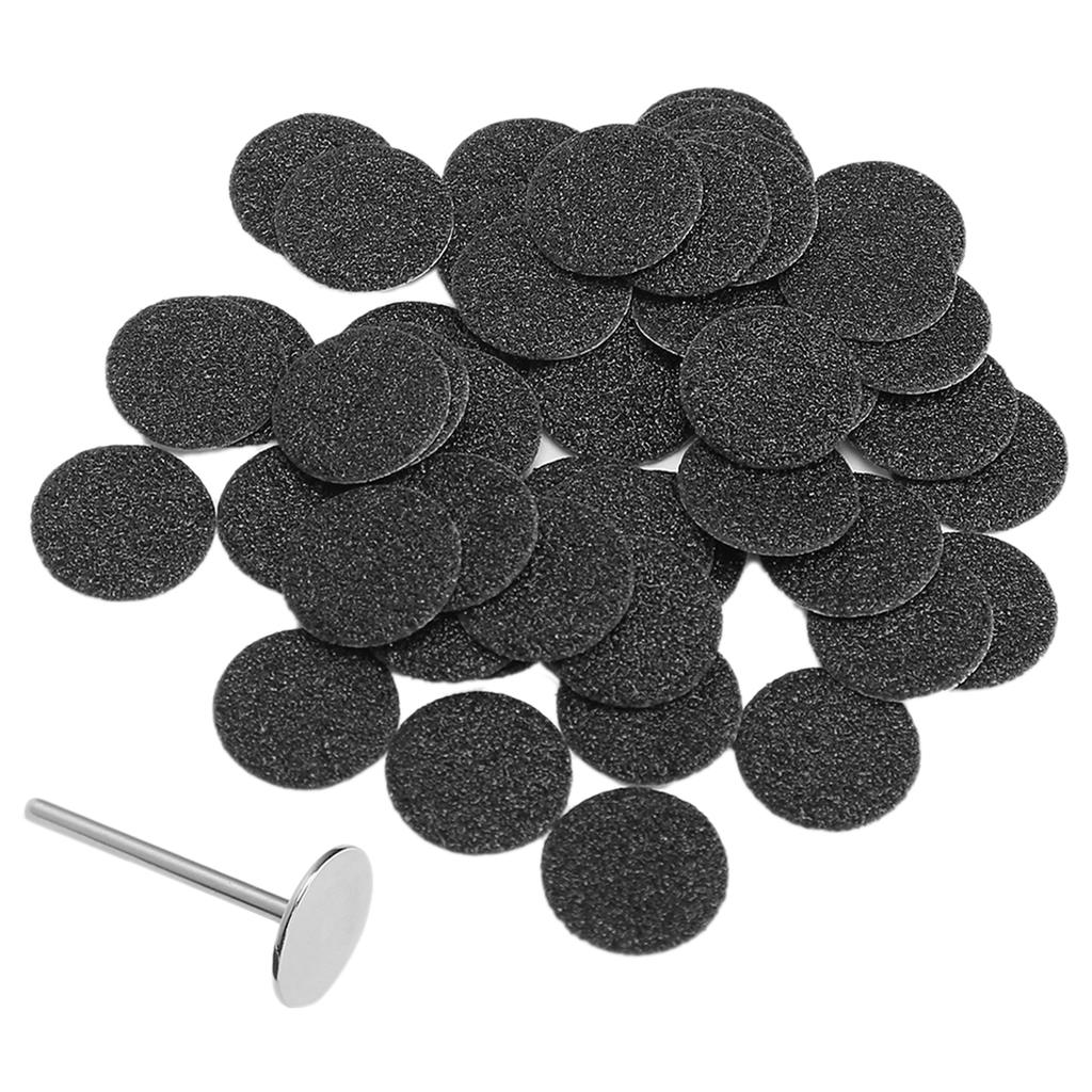 50pcs Electric Callus Remover Sandpaper Discs Pedicure Tool Replacement Accessory with Shaft