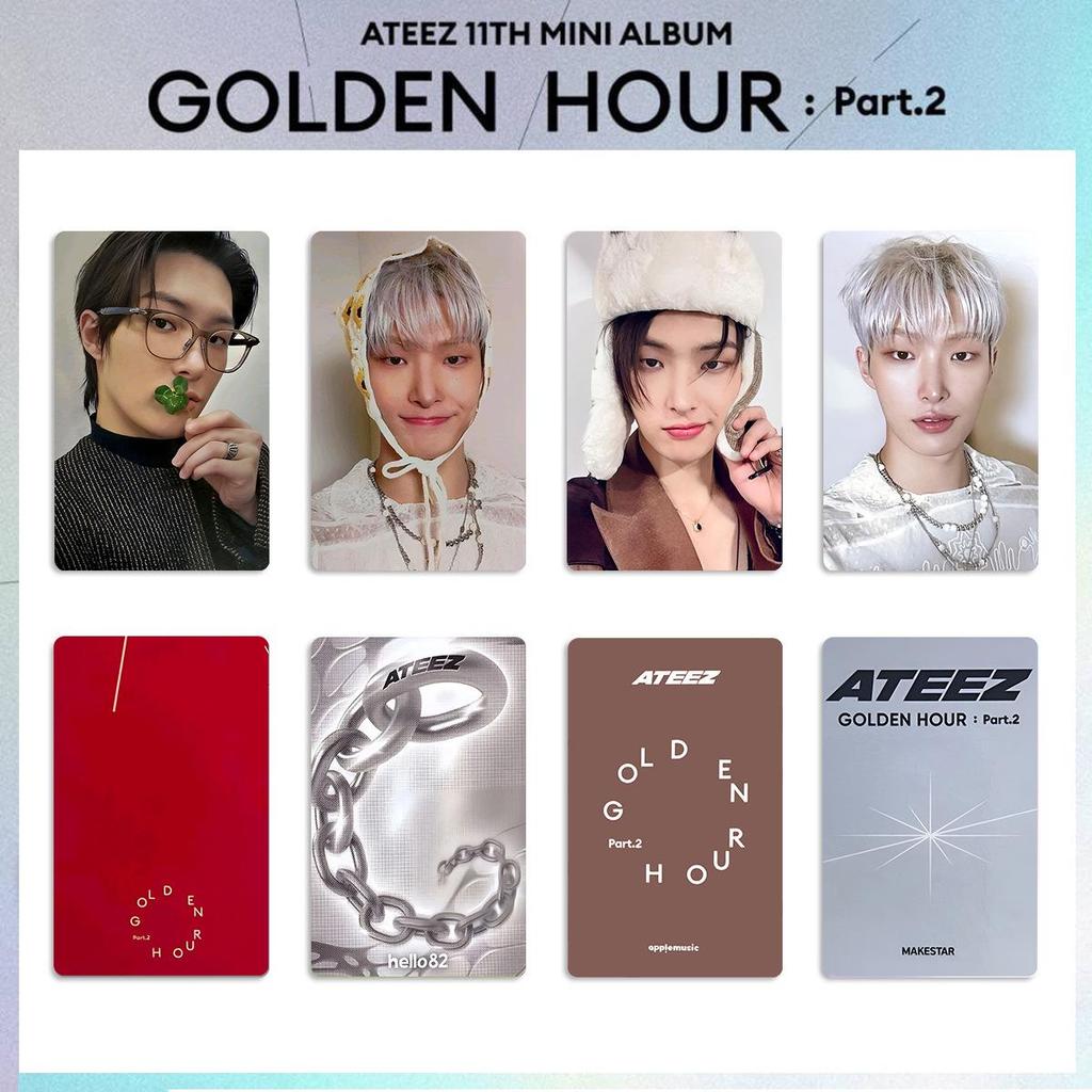 ATEEZ The Golden Hour Teil 2: Spezial-Merchandise-Fotokarten-Album mit zufälliger Karte