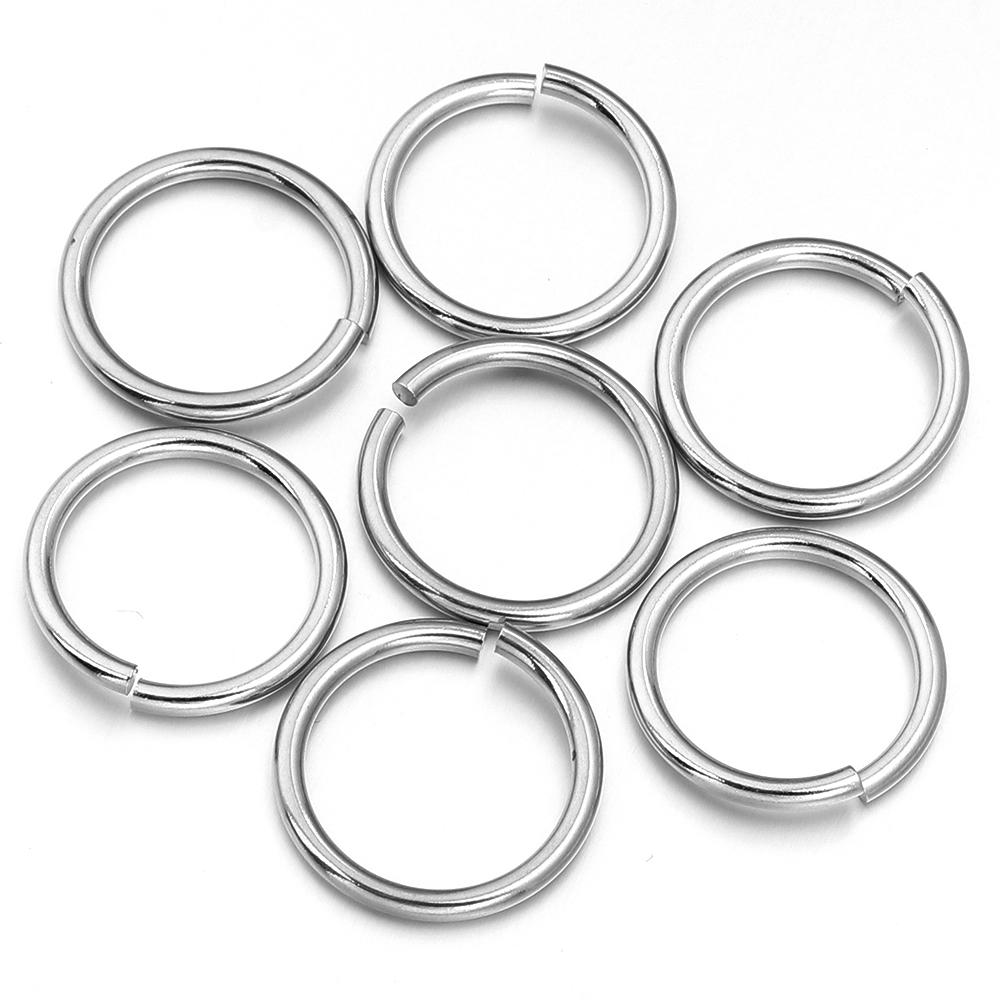 20pcs/lot Multisize Stainless Steel Jump Rings Round Open Ring Split Rings Connectors DIY Keychains Bracelet Jewelry Accessories