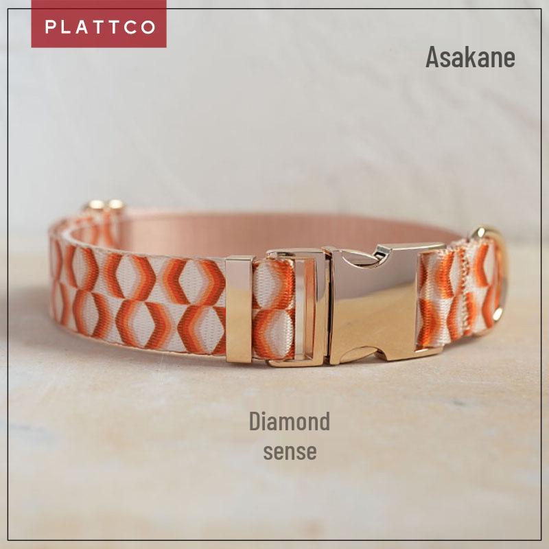 PLATTCO Wear-Resistant Polyester Pet Collar - New Style Imitation Nylon PDC364 L (2.5cm x 49-55cm)