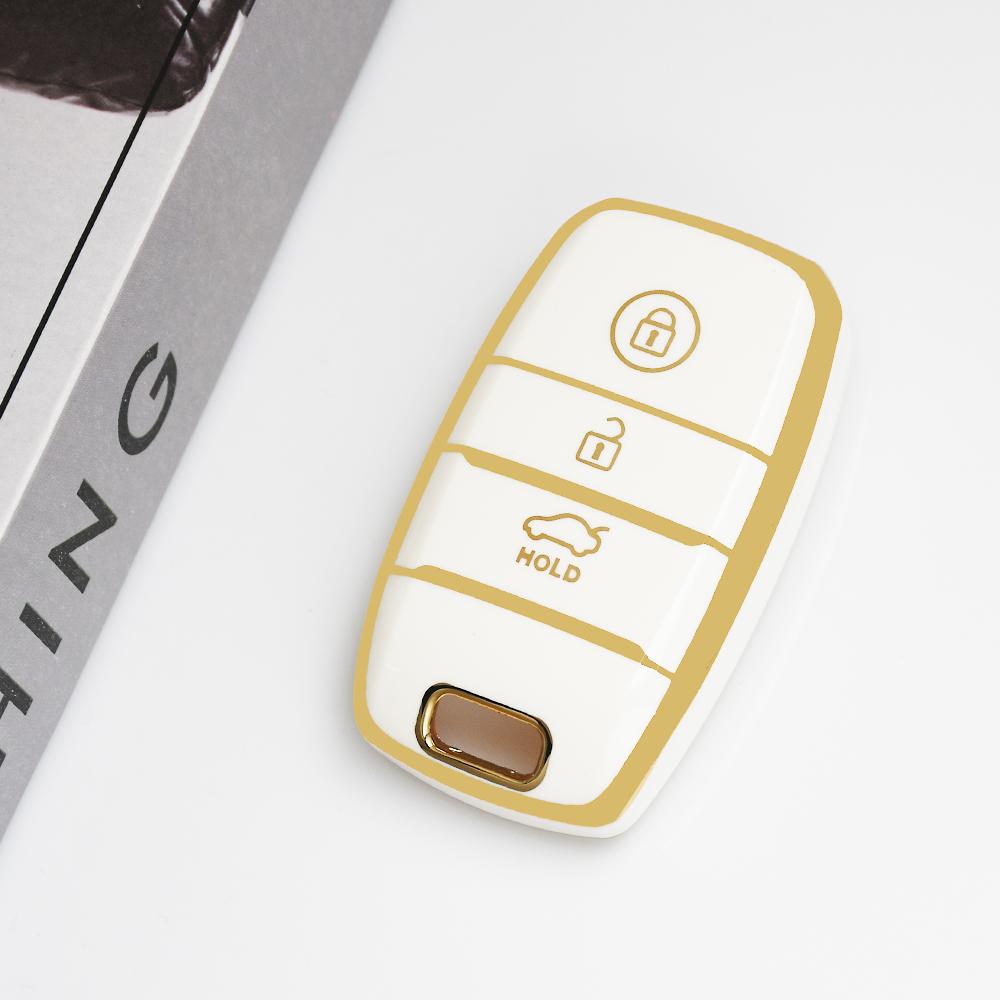 

3 Button TPU Auto Fob Holder Shell Keyless Car Smart Key Cover Case For Kia Optima Sorento Niro Soul KX3 KX5 K3S RIO Ceed Cerato белый