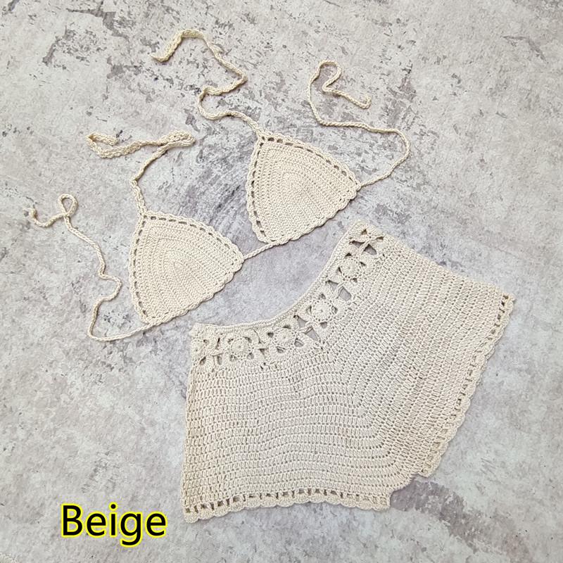 

Вязаный крючком купальник бикини ручной работы с нагрудными вкладышами - Бразильский купальник Small