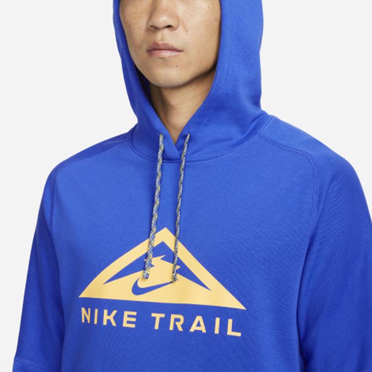 Nike Dri-Fit Trail Logo Print Hoodie Men Tops Vivid-Royal-Blue DV9325-405