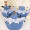 Exposed Ear Hat Sweet Pet Sun Hat with Ear Holes Lace Bow Puppy Denim Cap UV Sun Protection Breathable Cat Visor Hat Outdoor