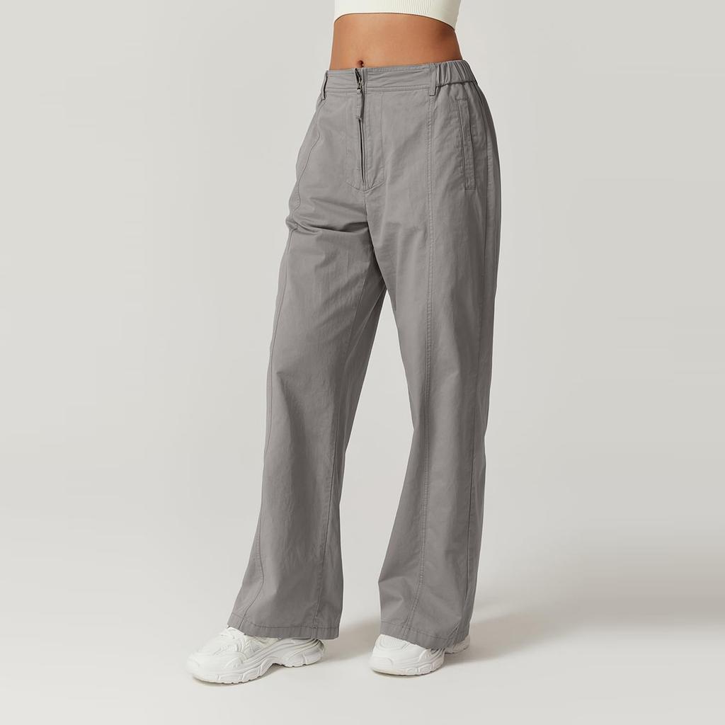 Women's Casual Fashion High Waist Personality Loose Straight Trousers