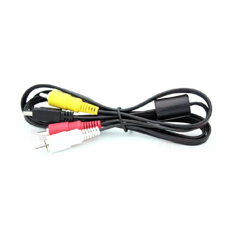 Mini USB to 3 RCA Cable for EOS 1D, 1D X, Cameras Audio Video Transfer
