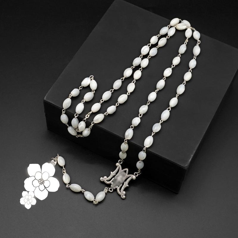 Mother-of-Pearl Rose Rosary with Italian Crucifix