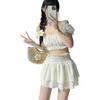 Women's Sweet French Cake Skirt Bikini Swimsuit for Hot Spring Resort
