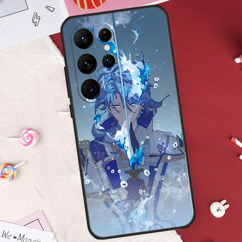 Kamisato Ayato Genshin Impact Case For Samsung Galaxy S26 Ultra S20 S21 S22 S23 S24 S25 Ultra S10 Plus S25 FE Cover Shell