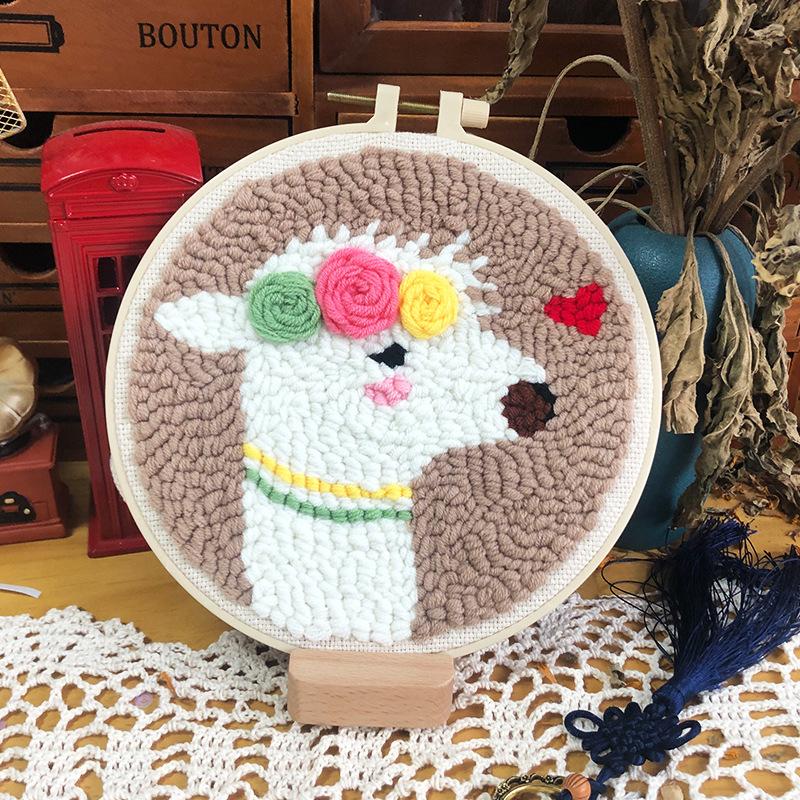 

1pc Kitten Night Sky Alpaca DIY Cross Stitch Kit for Beginners 20cm