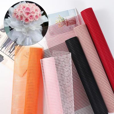 1 Roll Flower Wrapping Mesh Paper Decorative Eye-catching Polyester Craft Supplies Flower Wrapping Paper for Bouquet