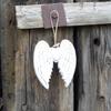Double Angel Wing Heart Ornament, Handmade 15cm